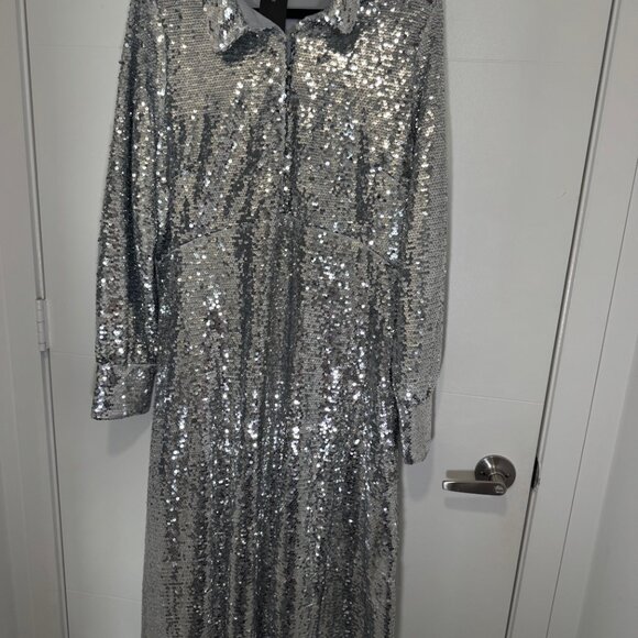 NEON ROSE  X NASTY GYAL SEQUIN SHIRT DRESS XL - Picture 6 of 9